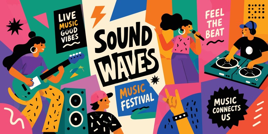 Music festival event promotional poster.
